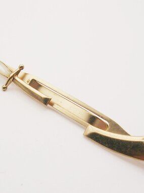 Vintage Tie Clip Bar Scimitar Sword Formal Freemason Accessory